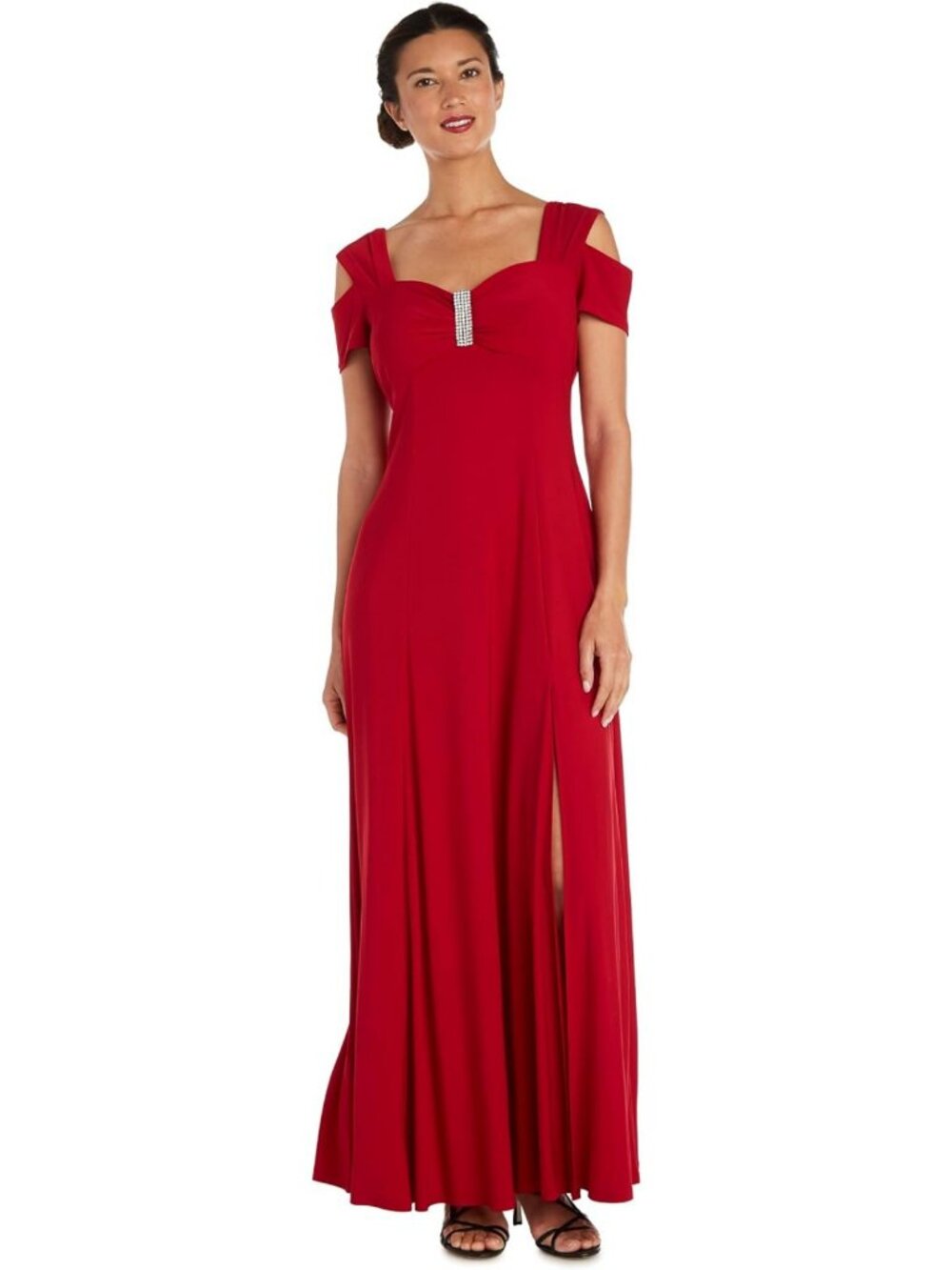 Stylish Women's Cold Shoulder Long Dress - Elegant One Piece for Any Occasion